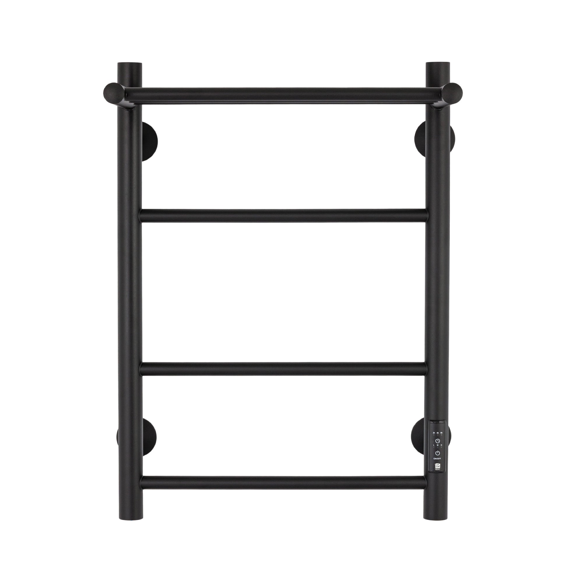 Полотенцесушитель Energy Round Modus 600x400 черный с таймером, с полкой